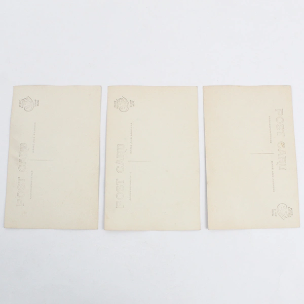 Lot Of 3 RPPC Studio Portraits Woman Standing By Child On Chair Duplicate 1910s