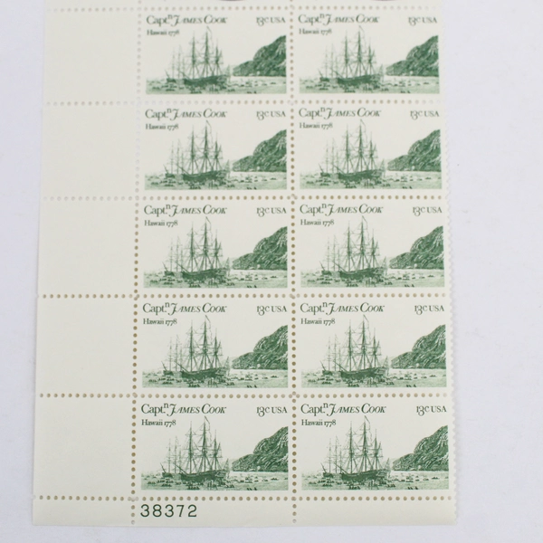 Lot Of 2 1978 USPS Block Sheets 20 Capt. James Cook 13 Cent Stamps MNH OG