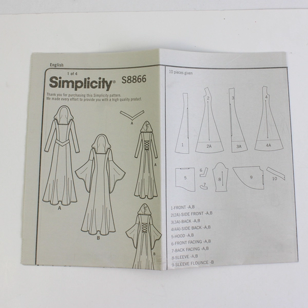 Simplicity Heather O'Shaughnessy S8866 Dresses Costumes Women's Size R5 (14-22)