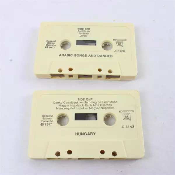 Lot of 2 Cassettes Songs from Hungary & Arabic Songs and Dances 1971