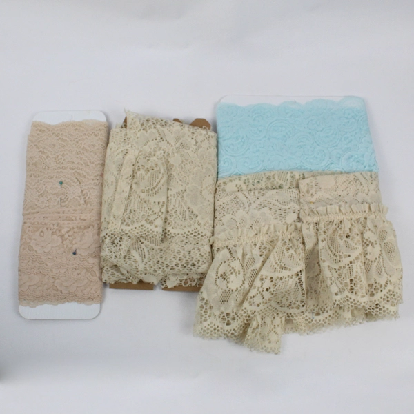 Lot of Vintage Blue and Ecru Lace Trim Scraps Crafting Sewing DIY