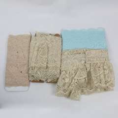 Lot of Vintage Blue and Ecru Lace Trim Scraps Crafting Sewing DIY