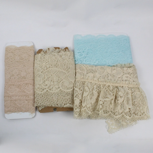 Lot of Vintage Blue and Ecru Lace Trim Scraps Crafting Sewing DIY