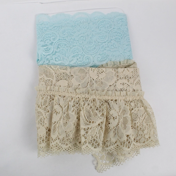 Lot of Vintage Blue and Ecru Lace Trim Scraps Crafting Sewing DIY