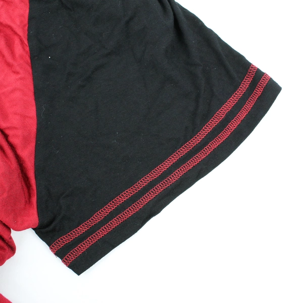 Ekouaer Women's XL Black and Red Button Up Sleep Shirt