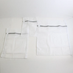 Lot of 3 Mesh Storage Laundry Bags, Zipper Tops, Assorted Sizes