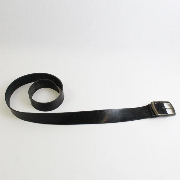Black Wide Pin Belt Shag Leather Strap Men's Size 36