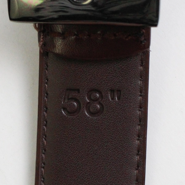 Men's Brown Leather Dress Belt Size 58" Mio Marino