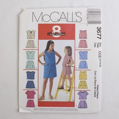 McCall's 3677 Tops & Skorts Patterns Childs/Girls Size CCE (3-4, 5-6) 2002