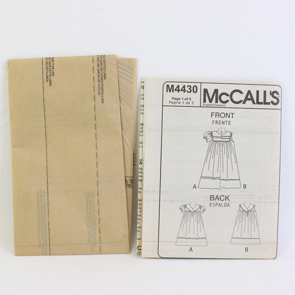 McCall's M4430 Dresses Patterns Childs/Girls Size CCE (3-4, 5-6) 2004