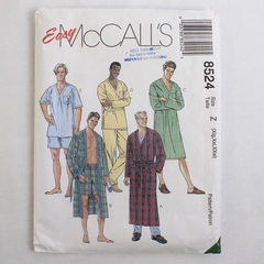 McCall's 8524 Sleepwear Patterns Men's Size Z (Xlg, Xxl, XXxl) 1996