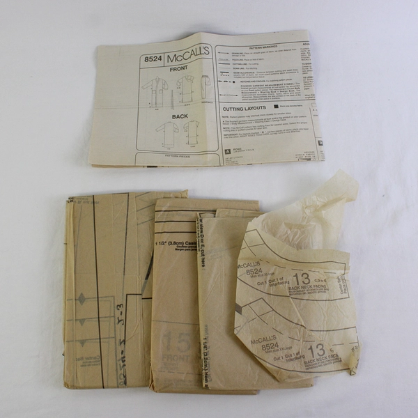 McCall's 8524 Sleepwear Patterns Men's Size Z (Xlg, Xxl, XXxl) 1996