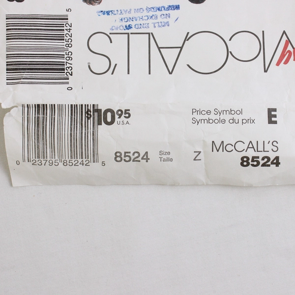 McCall's 8524 Sleepwear Patterns Men's Size Z (Xlg, Xxl, XXxl) 1996