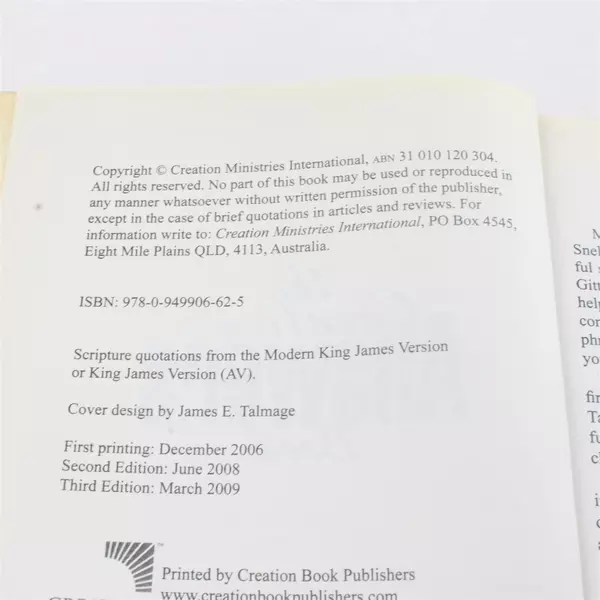 The Creation Answers Book Catchpoole, Sarfati & Wieland Paperback 