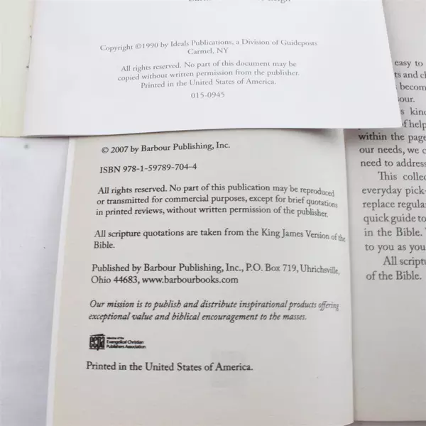 Lot of 2 Christian Books 199 Promises of God & Daily Reflections 