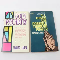 Lot of 2 Books: All Things Are Possible Through Prayer & God's Psychiatry
