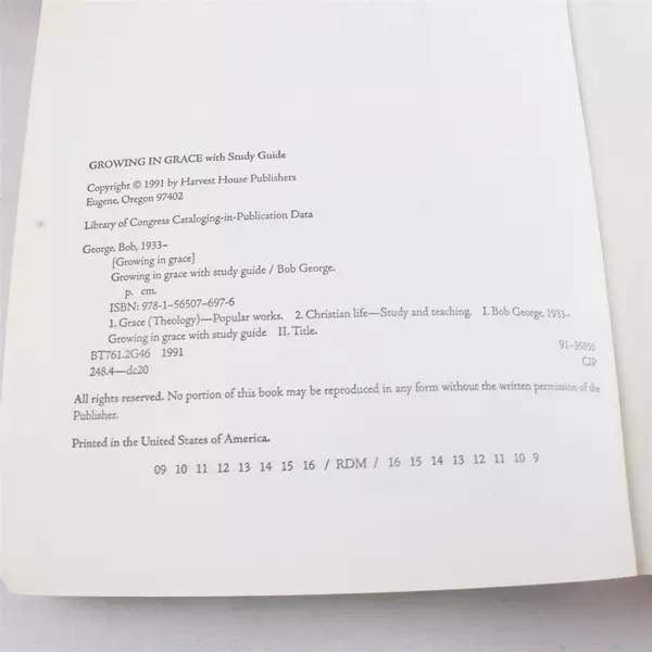 Growing in Grace with Study Guide Paperback by Bob George