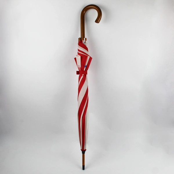 Vintage Boeing Wood Umbrella 737 Red White