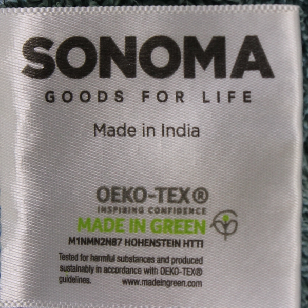 Kohl's Inc Sonoma Solid Teal/Blue Color Bath Towel 100% Cotton 27.5" x 50.5"