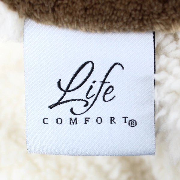 Nemcor Inc Life Solid Brown/White Plush Blanket 100% Polyester 61" x 63"