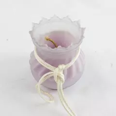 Frosted Glass- Purple- Scented Candle 3.25" x 2.5" Decorative Home Accent