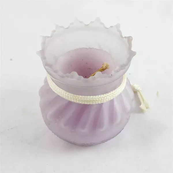 Frosted Glass- Purple- Scented Candle 3.25" x 2.5" Decorative Home Accent