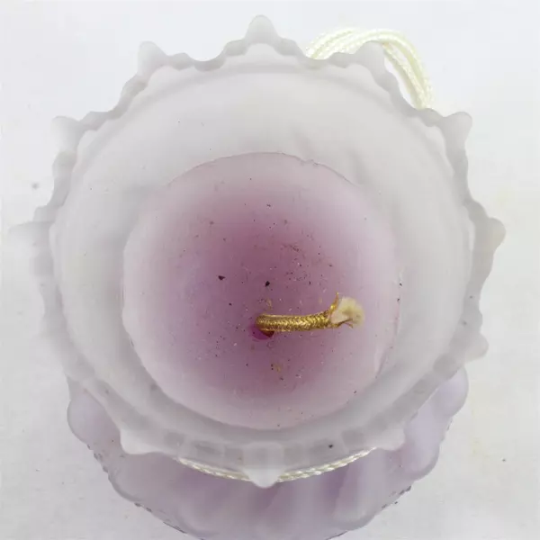Frosted Glass- Purple- Scented Candle 3.25" x 2.5" Decorative Home Accent