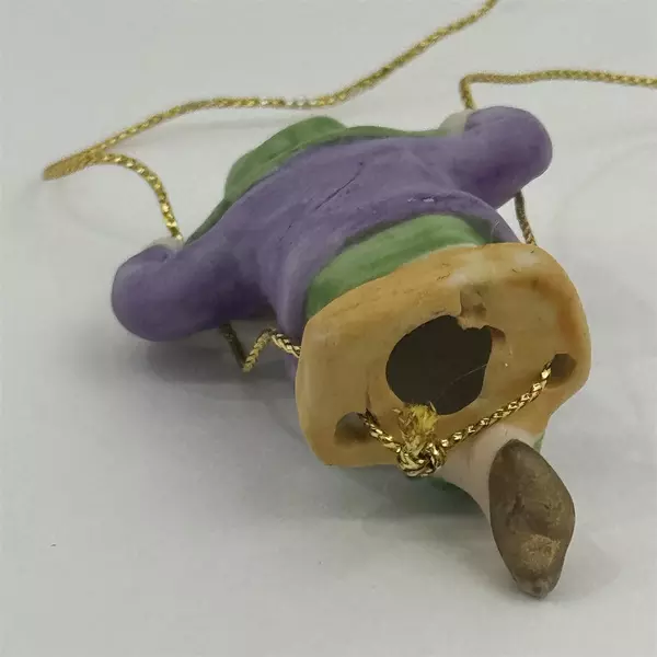 Antique Bisque Porcelain Oil Lamp Pull Swinger Girl On Swing