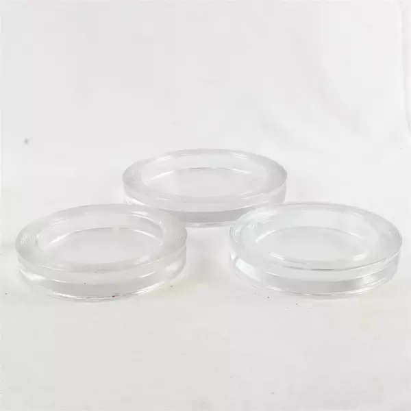 Set of 3 Glass Dishes with Rim 2 x 4.25" & 1 x 5.25"