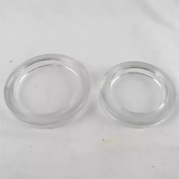 Set of 3 Glass Dishes with Rim 2 x 4.25" & 1 x 5.25"
