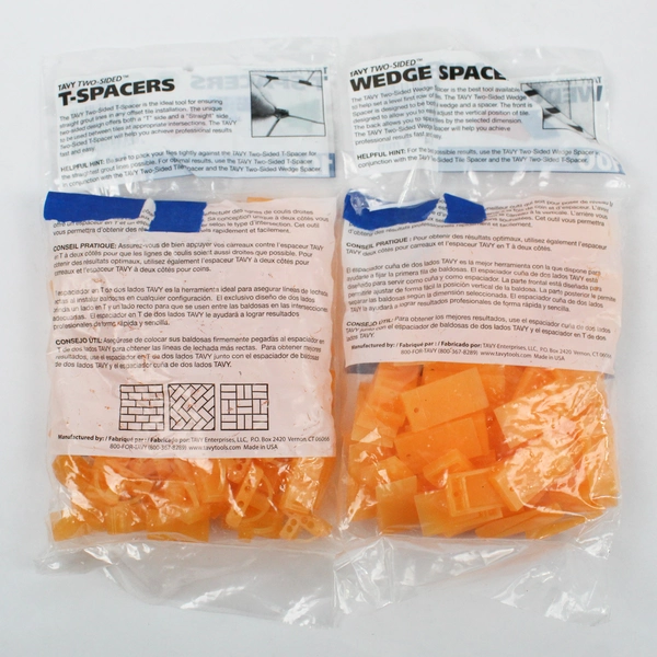 Lot Of 2 Bags Tavy Tools (85 Pcs 1/4" Wedge Spacers, 71 Pcs 1/4" T-Spacers)