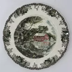 VTG Johnson Bros FRIENDLY VILLAGE 10.5" Buffet Dinner Plate. OLD MILL