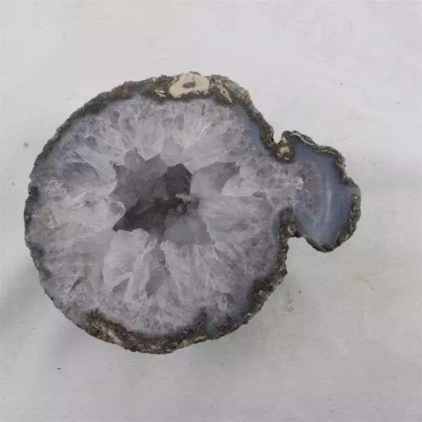 Natural Amethyst Geode Deep Purple Crystal Specimen 5" x 4.5" 1.8 lb