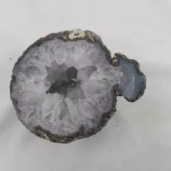 Natural Amethyst Geode Deep Purple Crystal Specimen 5" x 4.5" 1.8 lb