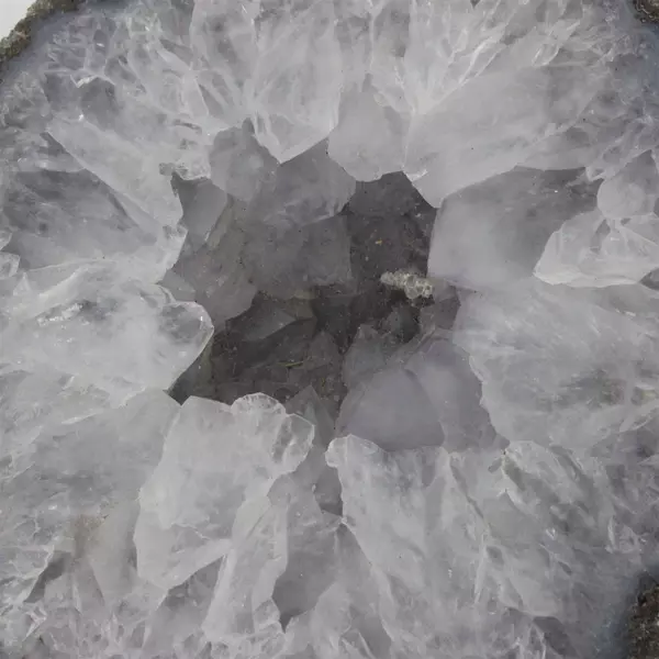 Natural Amethyst Geode Deep Purple Crystal Specimen 5" x 4.5" 1.8 lb