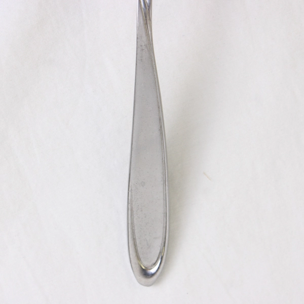 Oneida Silver Velour Pattern 6-Piece Set Oval Soup Spoons Stainless 7 Inches