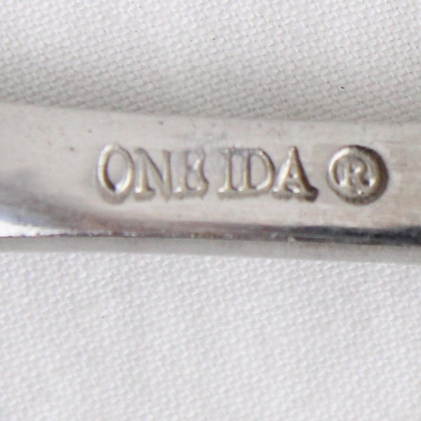 Oneida Silver Velour Pattern 6-Piece Set Oval Soup Spoons Stainless 7 Inches