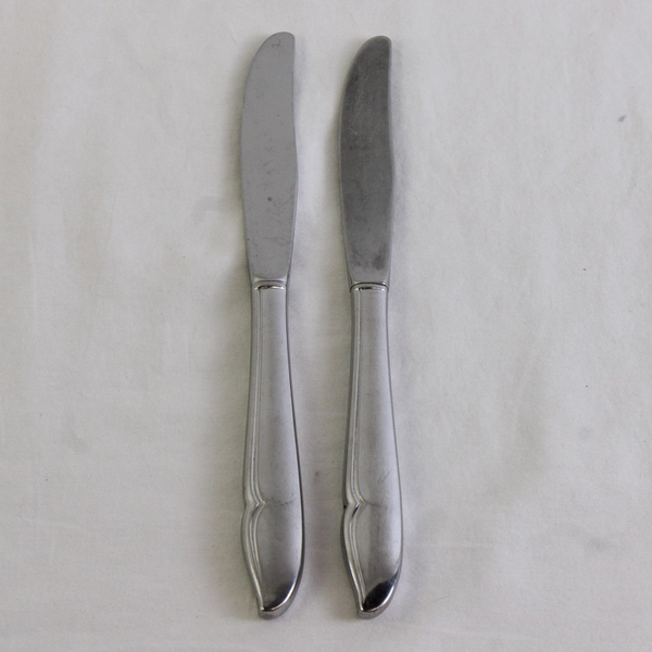 Lot of 2 Oneida Silver Oneidacraft Profile Stainless Pattern Dinner Knives 8.5"