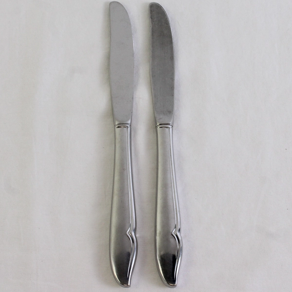 Lot of 2 Oneida Silver Oneidacraft Profile Stainless Pattern Dinner Knives 8.5"