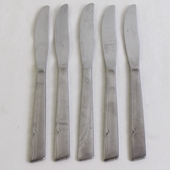 Lot of 5 Oneida Silver Oneidacraft Profile Stainless Pattern Knives Slanted