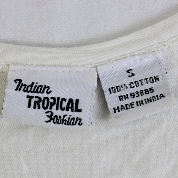 Indian Tropical Fashions Women's S White Sleeveless Flowy Cotton Dress