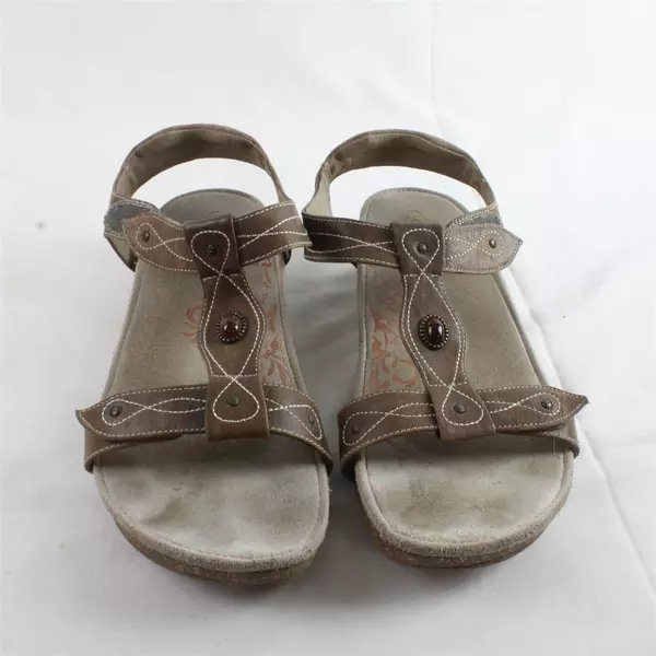 Aetrex Women's Adjustable Strap Sandals Size 11 Brown Comfort