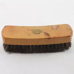 Vintage Empire 100% Horsehair Shoe Brush Made in USA Wooden Handle