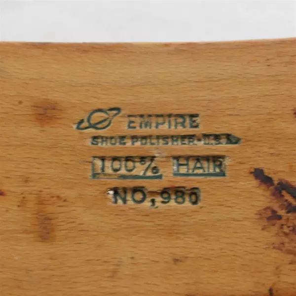 Vintage Empire 100% Horsehair Shoe Brush Made in USA Wooden Handle