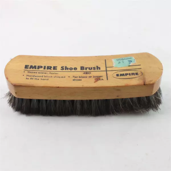 Vintage Empire Shoe Shine Brush 420 100% Horsehair Polishing