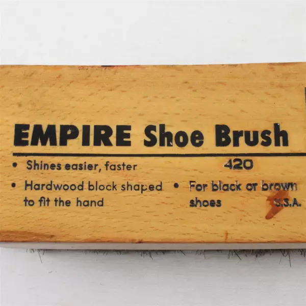 Vintage Empire Shoe Shine Brush 420 100% Horsehair Polishing