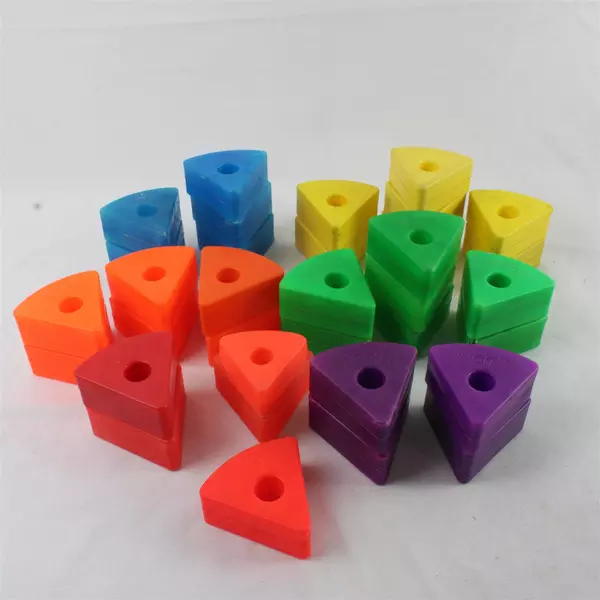 Vintage Fisher-Price 34pc Stacking Plastic Triangles Toy Set