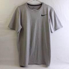 Nike Solid Light Gray Color Short Sleeve Dri-Fit Activewear Shirt Men's Size M
