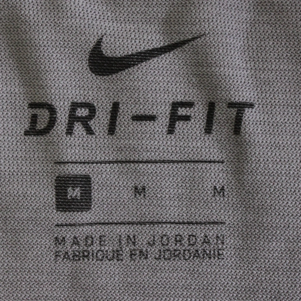 Nike Solid Light Gray Color Short Sleeve Dri-Fit Activewear Shirt Men's Size M