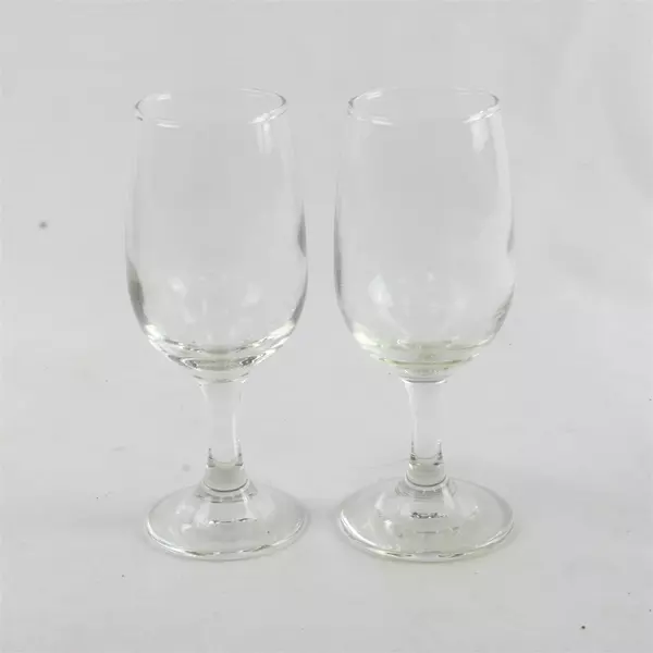 Set Of 2 Crystal Sherry Wine Juice Glasses 6 Inches Tall